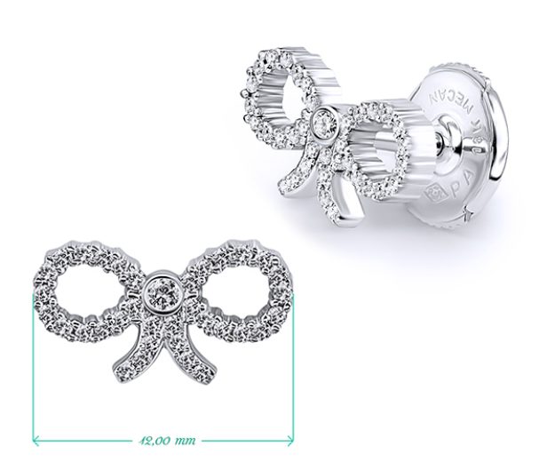 Cercei AC320, 14K Alb 2