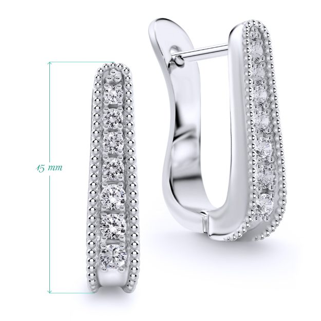 Cercei AC378, 14K Alb 2