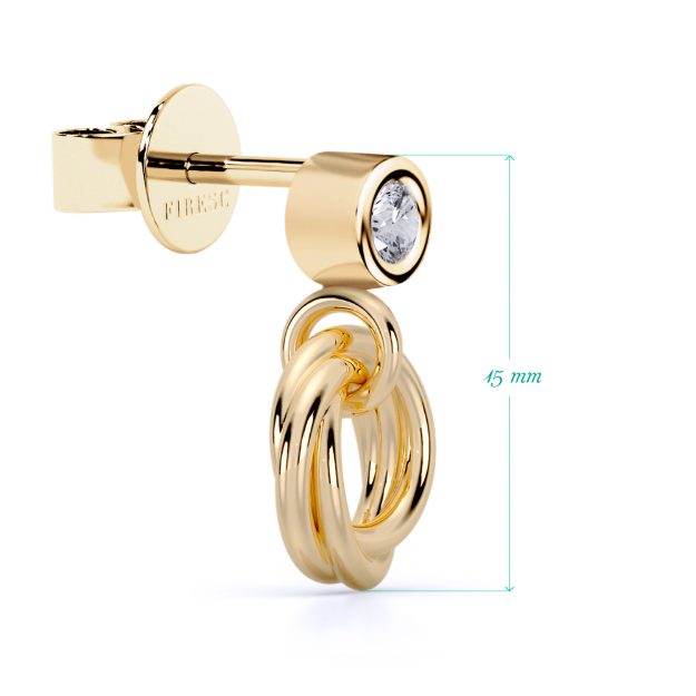 Cercei AC389, 14K Galben 2