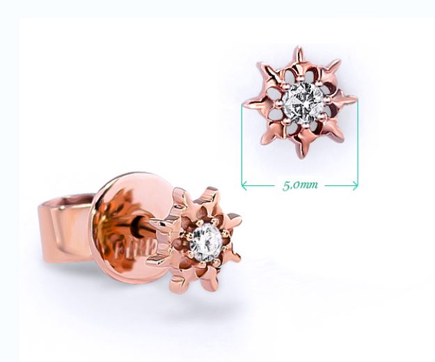 Cercei AC253, 14K Roz 2