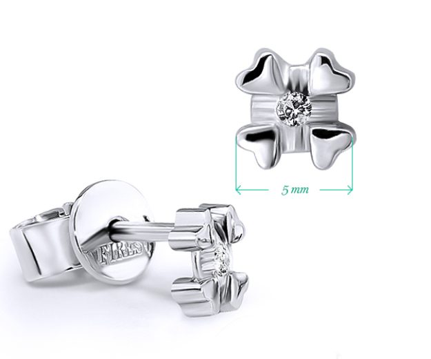 Cercei CA01B, 14K Alb 2