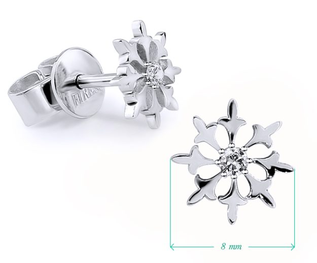 Cercei AC253B, 14K Alb 2
