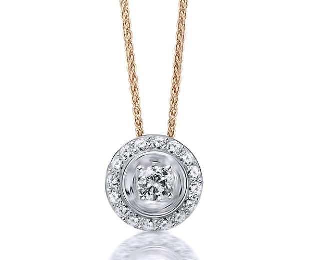 Pandantiv F19P, 14K Alb 1