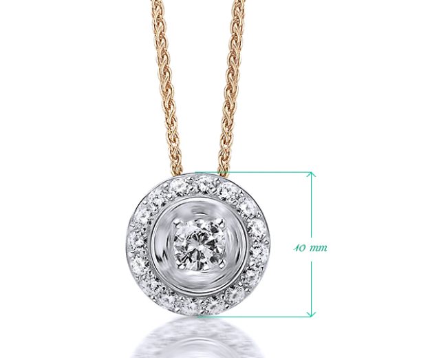 Pandantiv F19P, 14K Alb 3