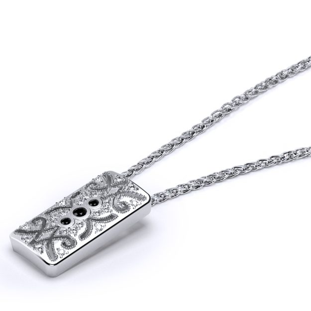 Pendant AN03P, 14K White 3