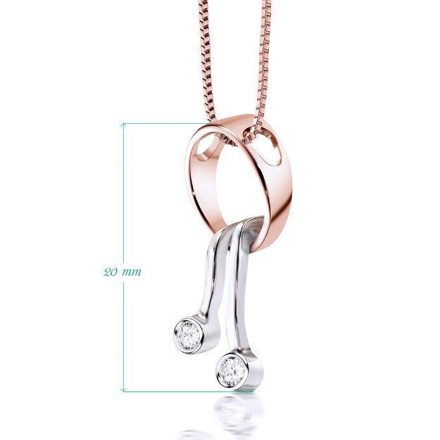 Pandantiv F277P, 14K Roz 3