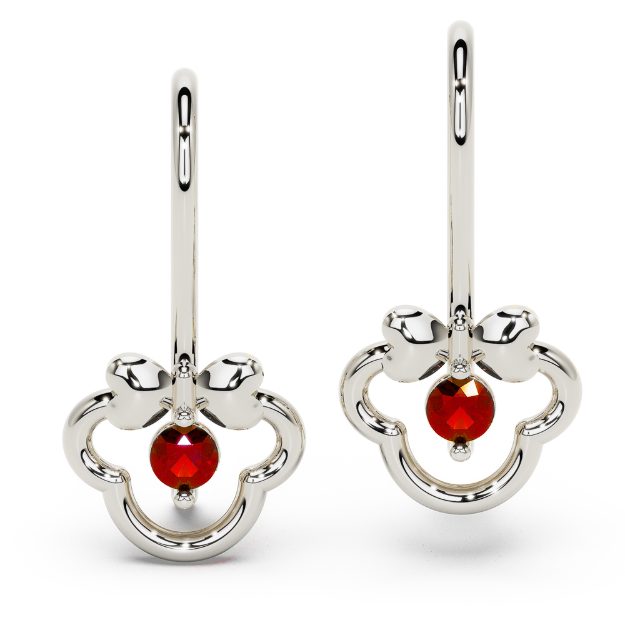 Cercei bebe BB02, 14K Alb 1