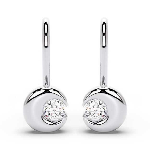 Cercei bebe BB05, 14K Alb 1