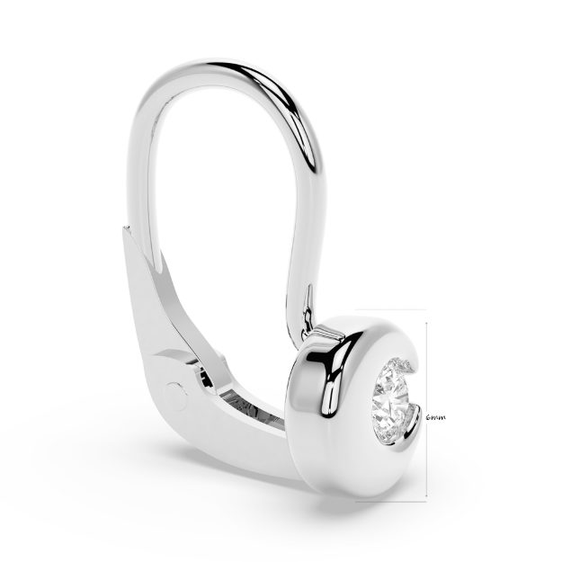 Cercei bebe BB05, 14K Alb 2