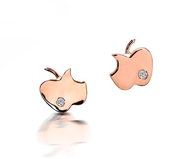 Cercei bebe AC94, 14K Roz 1