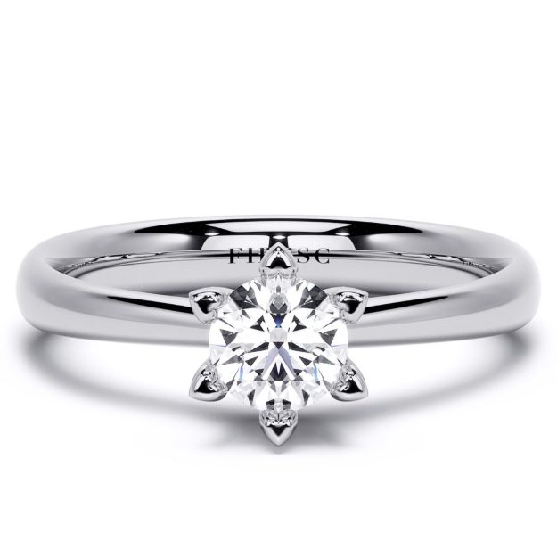 Inel de logodna AA399, 14K Alb 4