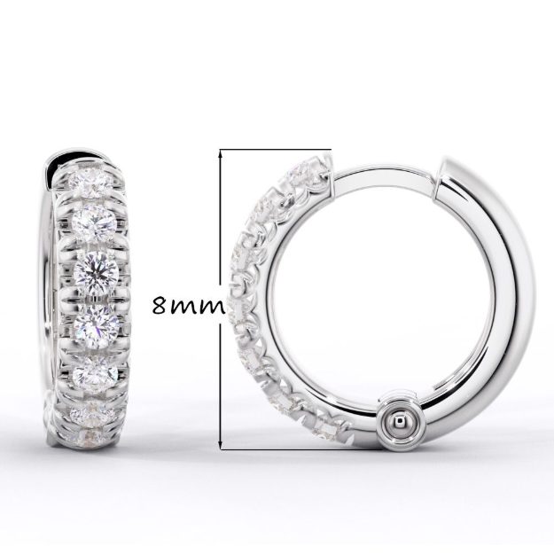 Cercei bebe BB09, 14K Alb 3