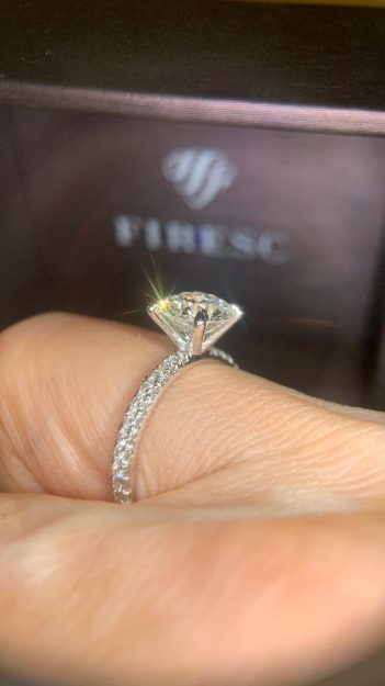 Engagement Ring AA435, 14K White 6