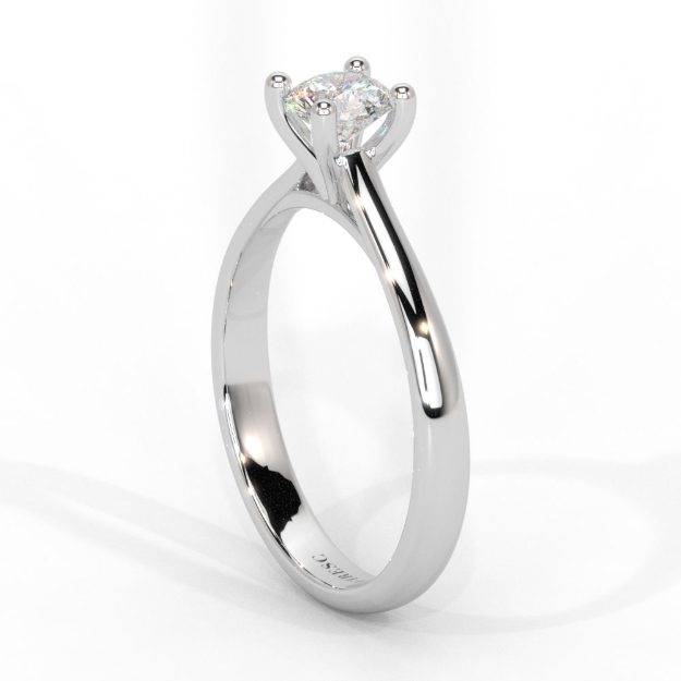 Engagement Ring AA445, 14K White 5