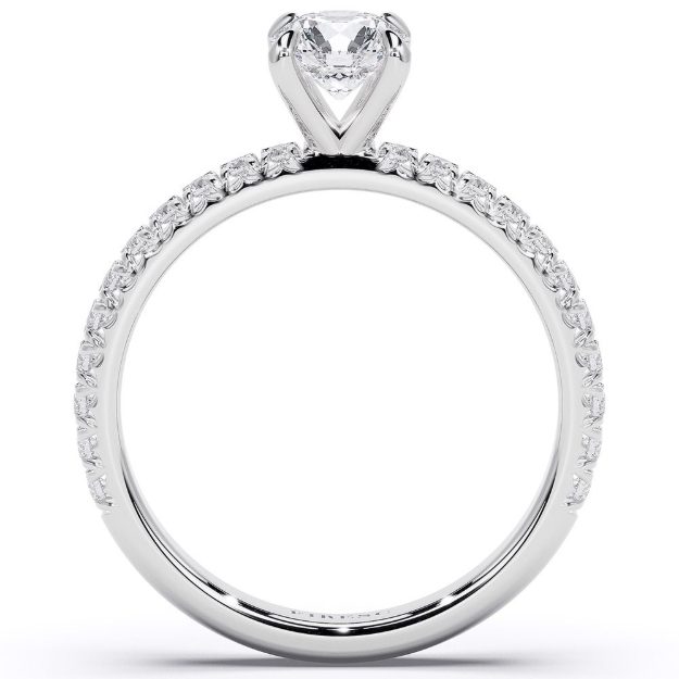 Engagement Ring AA435, 14K White 2