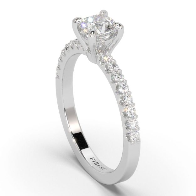 Engagement Ring AA326B, 14K White 3