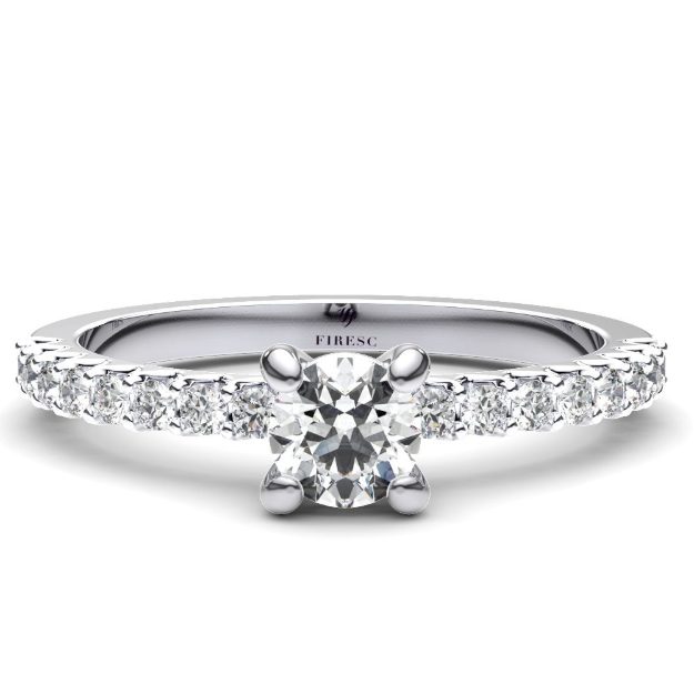 Engagement Ring AA326B, 14K White 4