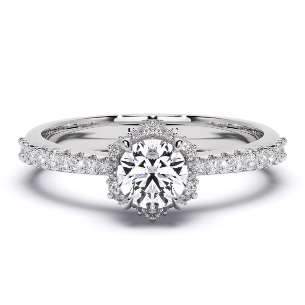 Engagement Ring AA440, 14K White 4