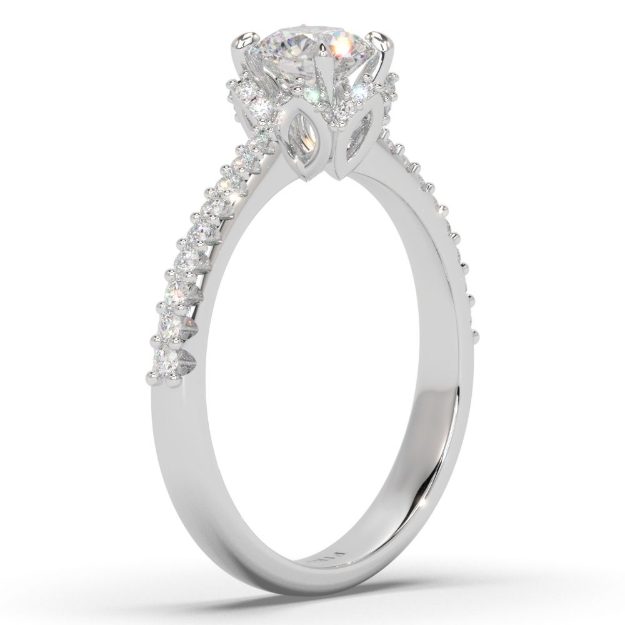 Engagement Ring AA440, 14K White 5