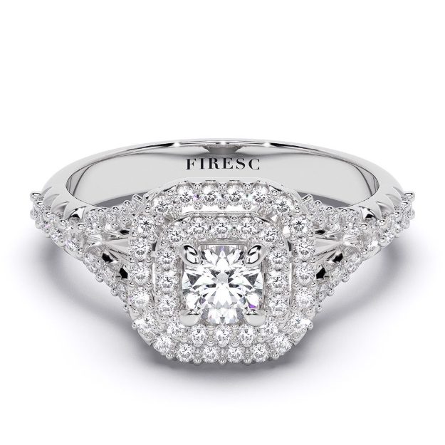 Engagement Ring AA194, 14K White 3