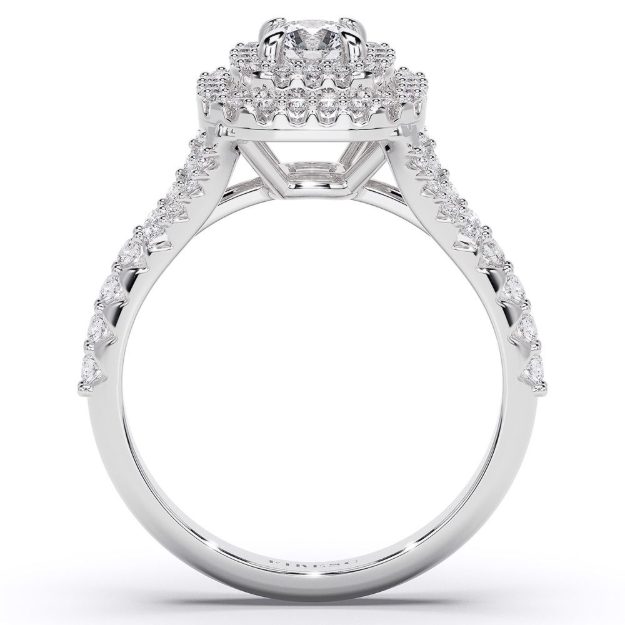 Engagement Ring AA194, 14K White 4