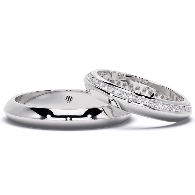 Wedding Rings VA113, 14K Platinum 3