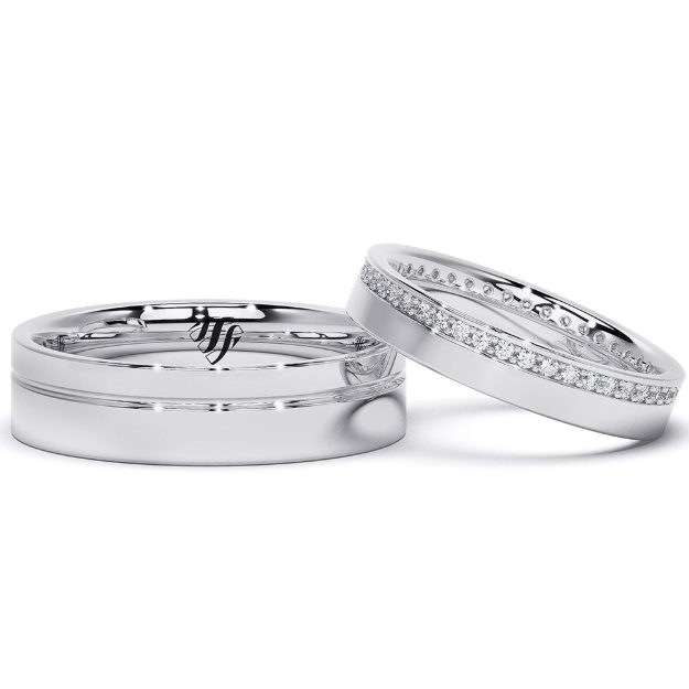 Set verighete VA105, 14K Platina 3