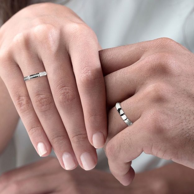 Wedding Rings VA114, 14K Platinum 3