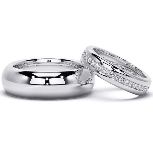 Wedding Rings VA109, 14K Platinum 3