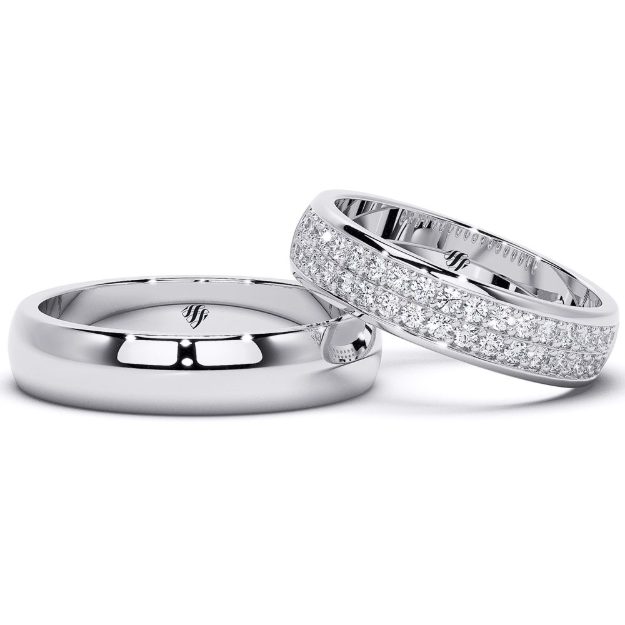 Set verighete VA91B, 14K Platina 3