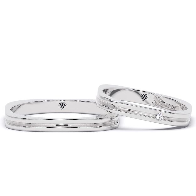 Set verighete VX69, 14K Platina 3