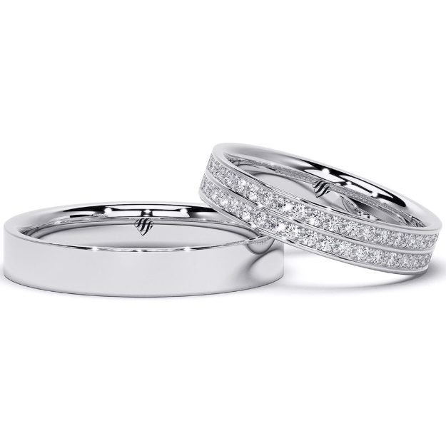 Set verighete VA95B, 14K Platina 3