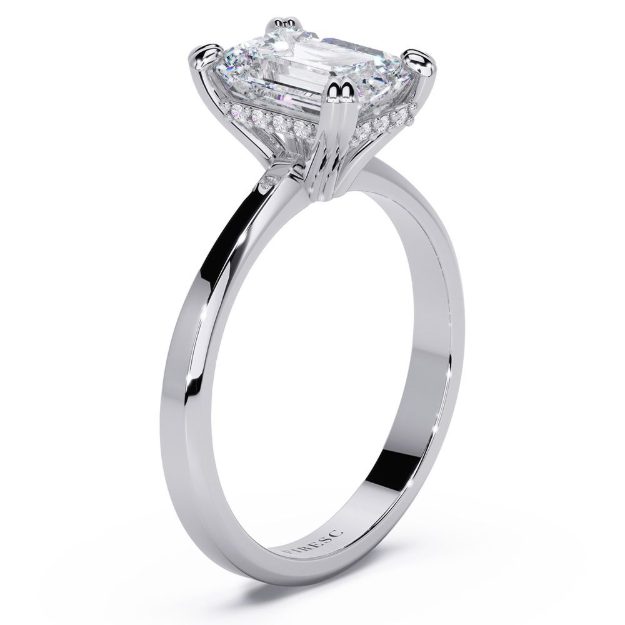 Engagement Ring AA457, 14K White 4