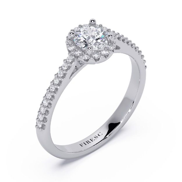 Engagement Ring AA456, 14K White 2