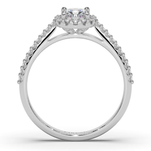 Engagement Ring AA456, 14K White 3