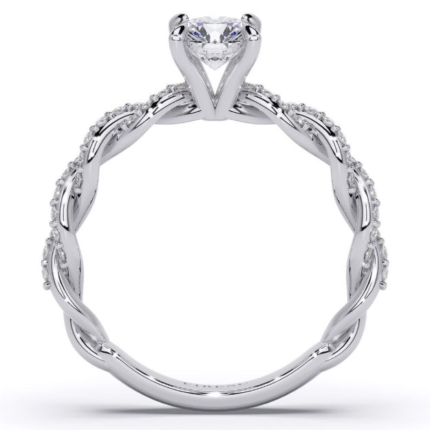 Engagement Ring AA459, 14K White 2