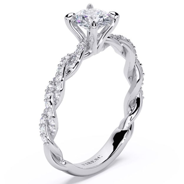 Engagement Ring AA459, 14K White 4