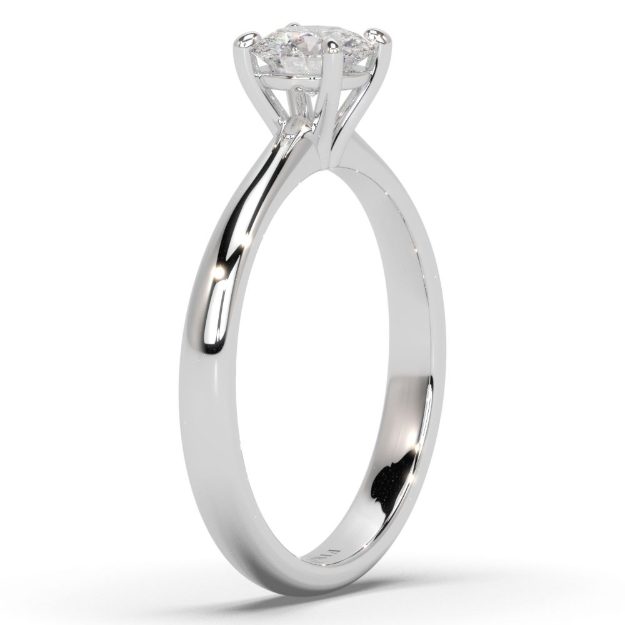 Engagement Ring AA437, 14K White 5