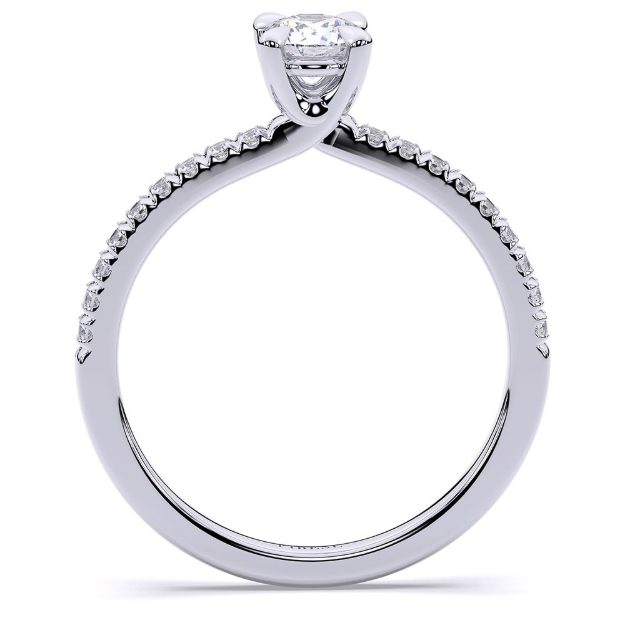 Engagement Ring AA405, 14K White 2