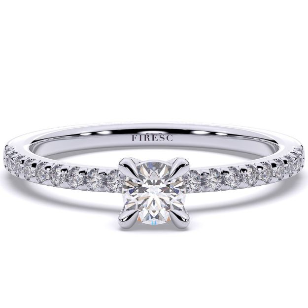 Engagement Ring AA405, 14K White 3