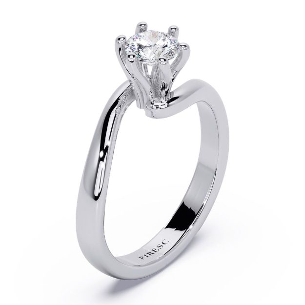 Engagement Ring AA347, 14K White 2