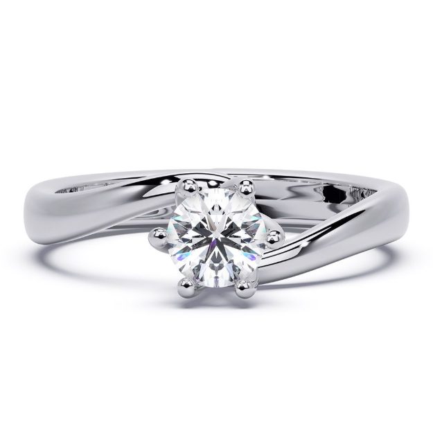 Engagement Ring AA347, 14K White 4