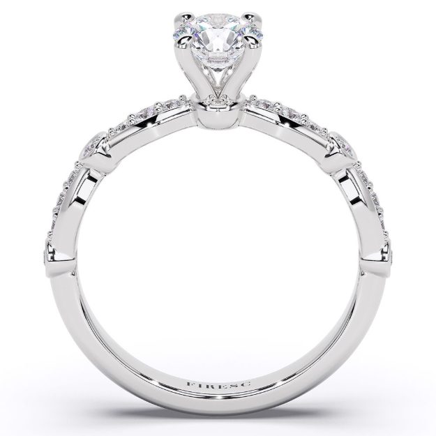 Engagement Ring AA441, 14K White 5
