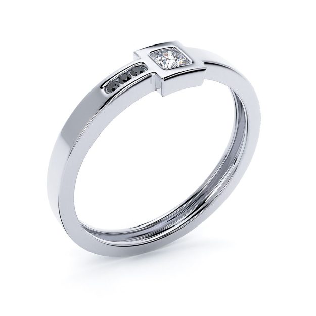 Inel AA70, 14K Alb 3