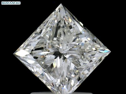 Diamond Natural 1,71Ct H-SI1 Princess - GIA6442634607 1