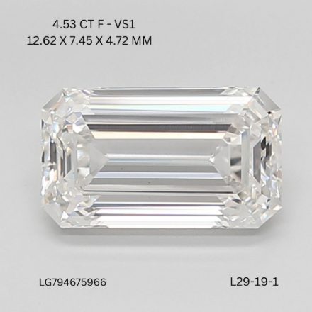 Lab Grown Diamond Lab-grown 4,53Ct F-VS1 Emerald - IGILG794675966 1