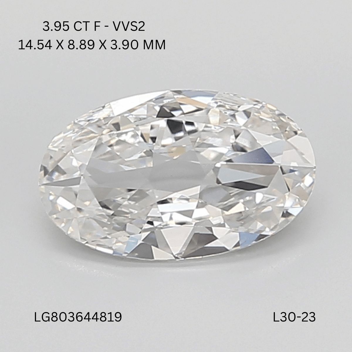 Lab Grown Diamond Lab-grown 3,95Ct F-VVS2 Oval - IGILG803644819 1