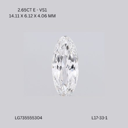 Lab Grown Diamond Lab-grown 2,65Ct E-VS1 Oval - IGILG735555304 1
