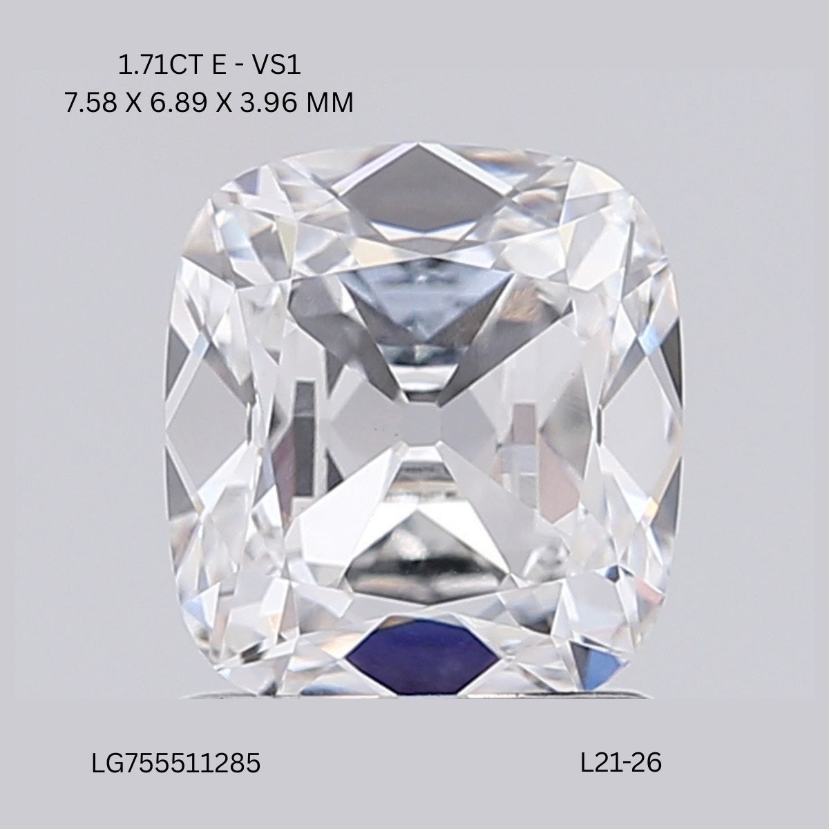 Lab Grown Diamond Lab-grown 1,5Ct F-VS1 Cushion - IGILG756518339
