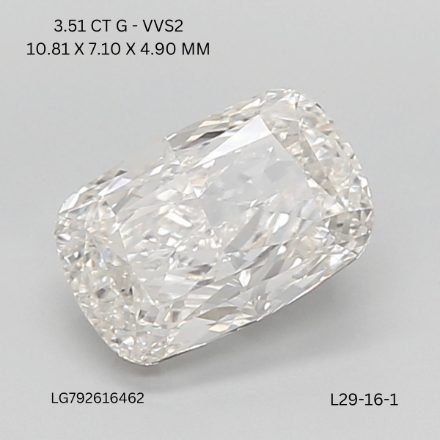 Lab Grown Diamond Lab-grown 3,51Ct G-VVS2 Cushion - IGILG792616462 1